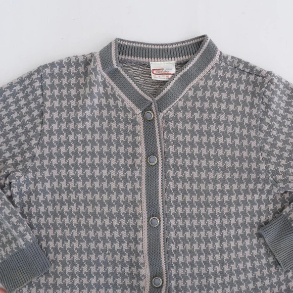 Vintage Excelsior Grey  and Pink-Cream Houndstooth Cardigan - Picture 11 of 12